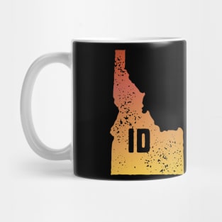 US state pride: Stamp map of Idaho (ID letters cut out) Mug